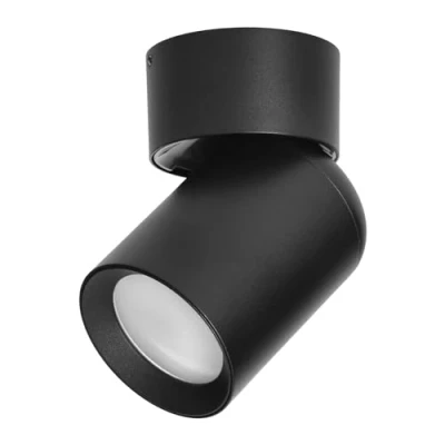 Immagine di Miratic Lampada da Parete per Interni Soffitto adatta alla lampadina GU10 max.12W (non inclusa) IP20 Ideale casa e ufficio (su superficie base rotonda nera)