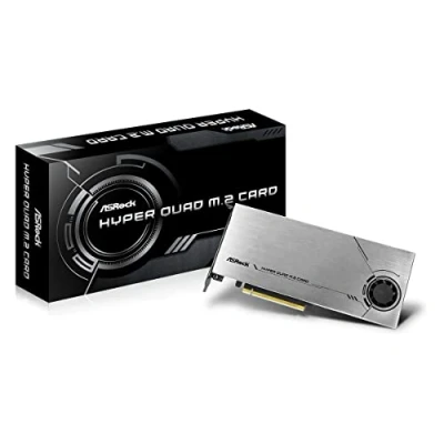 Immagine di ASROCK Hyper Quad M.2 Card PCIE GEN4X16 NVME 4XM.2 64GB/S