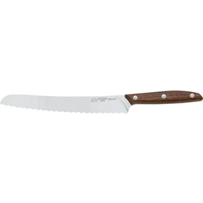 Immagine di DUE CIGNI Linea 1896 Coltello per Pane CM 20 Lama in Acciaio INOX 4116 e Manico Legno di Noce