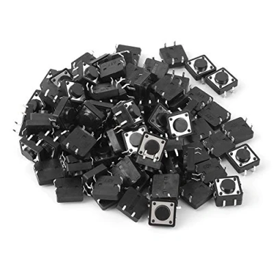 Immagine di 100 pz DC12V 50mA interruttore tattile momentaneo mini micro interruttori a pulsante accessori 12 x 5 mm