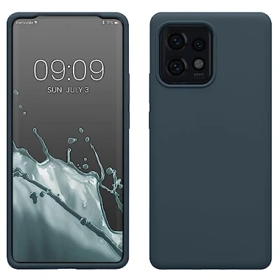Immagine di kwmobile Cover per Motorola Edge 40 Pro/Edge+ (2023) Custodia Back Case Smartphone in Silicone TPU Protezione Gommata ardesia scuro