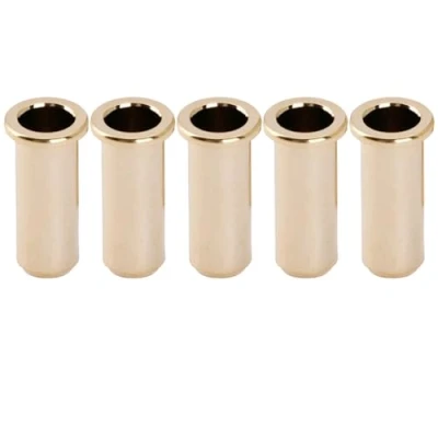 Immagine di Musiclily Pro 25,5mm Boccole Passacorde in Ottone String Ferrules a Tazza per Ponte da Basso Elettrico Jazz Bass/Precision Bass, Dorato (Set di 5)