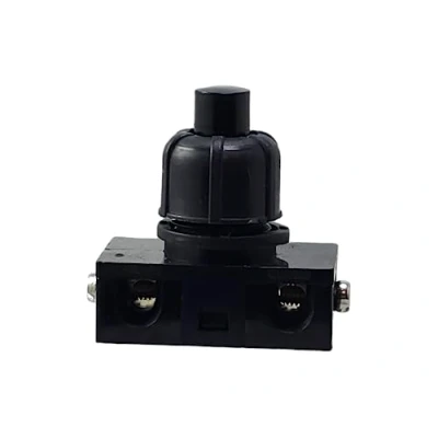 Immagine di Interruttore a pressione da incasso con contatti vite per lampade e dispositivi 250 V 2 A, nero