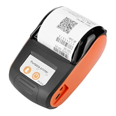 Immagine di Diyeeni Mobile Stampante Termica Bluetooth da 58 mm, Portatile, Senza Fili, con Termica, Carta e Custodia in Pelle, Compatibile Android iOS Windows per Piccole Imprese ESC/POS (Red)