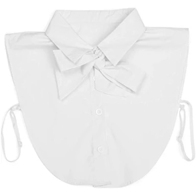 Immagine di styleBREAKER finto colletto di camicia con abbottonatura e fiocco, per camicie, maglioni bluse, da donna 08020003, colore:Bianco