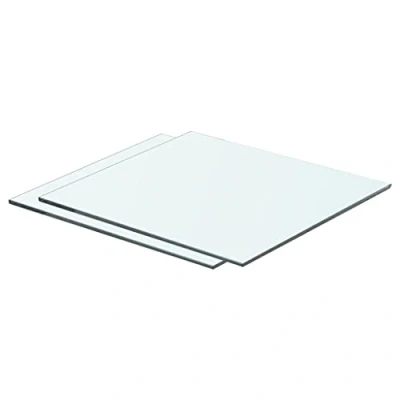 Immagine di vidaXL Mensole in Vetro Trasparente 2 pz 40x30 cm