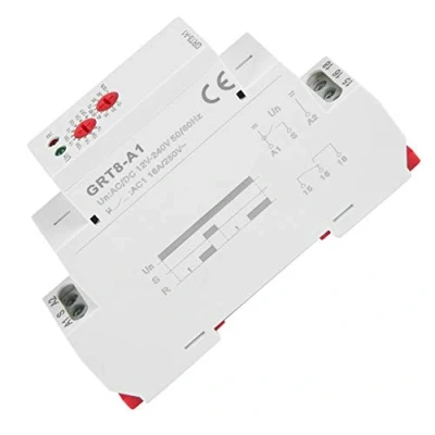 Immagine di Timer di ritardo, GRT8 A1 AC/DC 12V 240V Mini relè ritardo accensione Tipo guida DIN (GRT8 A1)