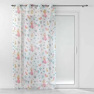 Immagine di Douceur d&#039;Intérieur, Tenda con occhielli, 140 x 240 cm, motivo: Transfert, Principessa Licorne