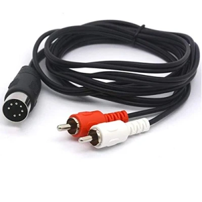 Immagine di OpenII Cavo MIDI a RCA, 7 pin DIN maschio 2 RCA maschio, connettore audio per Bang Olufsen (1,5 metri)