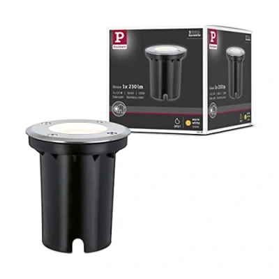 Immagine di PAULMANN 93992 Lampada da incasso per esterni GU10 LED (monocolore) G (A G) 3.5 W acciaio inox