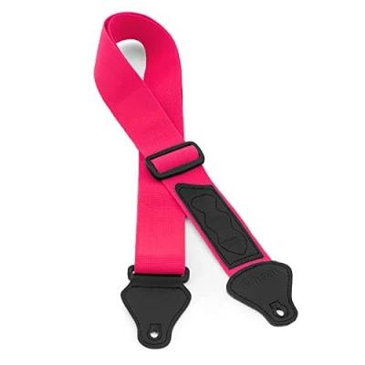Immagine di TIGER UAC4 PK Tracolla per Ukulele Soprano, Concerto, Tenore e Baritono con porta plettri Rosa