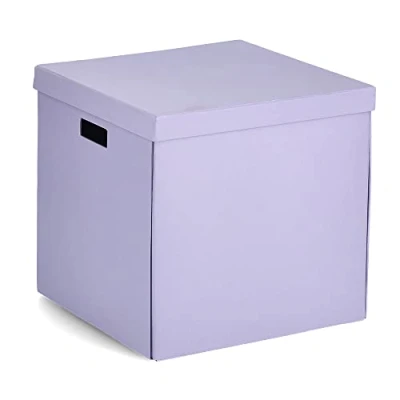 Immagine di Zeller 14463 Scatola portaoggetti in cartone riciclato (circa 33,5 x 33 32 cm, colore: Lilla