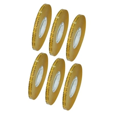 Immagine di JVCC ATG 7502 Nastro ATG: 1/4 in. x 36 yds. (Adesivo trasparente su fodera dorata) [6 pacco]
