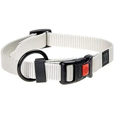 Immagine di Karlie 521973 Art Sportiv Plus Collare Regolabile in Vari Colori, Misura L, 30 45 cm, Larghezza: 15 mm, Colore: Grigio Chiaro