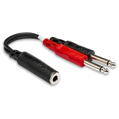 Immagine di Hosa Stereo Breakout 1/4 in TRSF to Dual TS