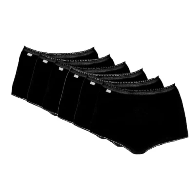 Immagine di Playtex Slip Cotone Elasticizzato Pack Donna x6, Nero (Black), 4XL