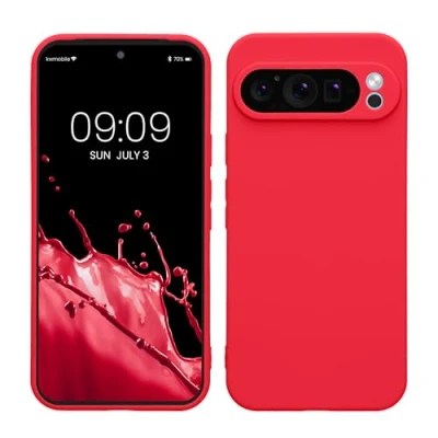 Immagine di kwmobile Custodia Compatibile con Google Pixel 9 Pro XL Cover Back Case per Smartphone in Silicone TPU Protezione Gommata rosa shocking