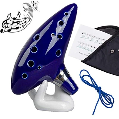 Immagine di Legend of Zelda Ocarina, 12 fori Alto C Ocarina regalo per i fan di con custodia protettiva, perfetta principianti e prestazioni professionali