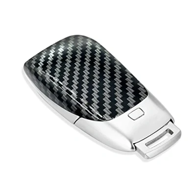 Immagine di kenddeel Cover in fibra di carbonio Texture Key Shell Fob per Mercedes Benz A220 E63S Classe e CLS 2019 2021 Nero