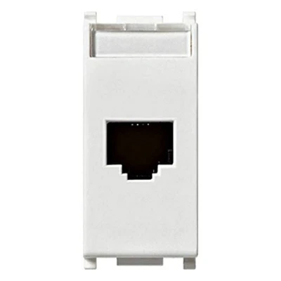 Immagine di Vimar 14339.6 Plana Presa RJ45 Netsafe Cat 6, non schermata, cablaggio universale T568A/B, 8 contatti, UTP 110