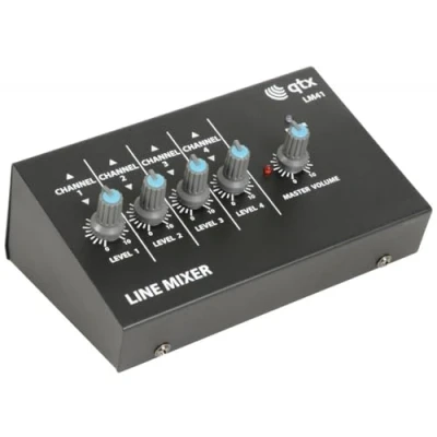 Immagine di 4 Mono Channel Line Level &amp; Instrument/Microfono Mixer