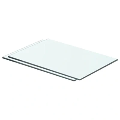 Immagine di vidaXL Mensole in Vetro Trasparente 2 pz 40x20 cm