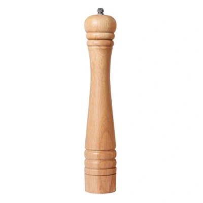 Immagine di DeroTeno Macina Pepe, Macinapepe, Macinino in Ceramica Dura e Regolabile, Legno di Gomma, Altezza 30 cm