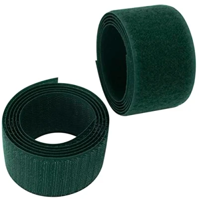 Immagine di Aerzetix C65987 Nastro/rotolo di scratch 40mm 1 metro auto aggrappante organizer/fermacavo striscia aggancio sacchetto indumento cinghia colore: verde pino in poliammide e poliestere