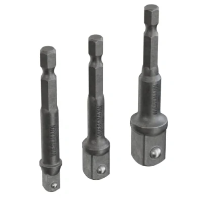 Immagine di Kit di adattatori trapano 3 pezzi Esagonale sulla Piazza dalla I Adattatore Presa per 1/4, 3/8, 1/2 da CV in Acciaio 81048