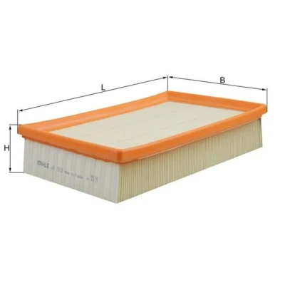 Immagine di MAHLE ORIGINAL LX 1803 filtro aria 56,9 173 266,0 Cartuccia VOLVO: V50, C30, S40 II