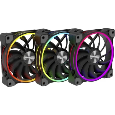 Immagine di Alpenföhn 3x Wing Boost 3 ARGB Ventola per PC case Nero, RGB (L x A P) 120 25 mm incl. Illuminazione LED