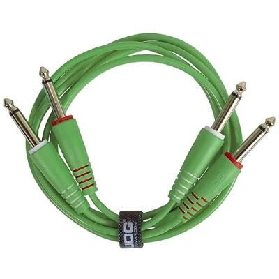 Immagine di UDG Set di cavi audio jack da 1/4&quot; 1/4&quot;, colore: Verde dritto, 3 m