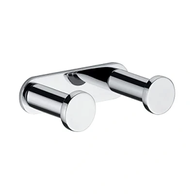 Immagine di Gedy G Canarie appendiabiti doppio Cromato, Dimensione 1,8X7X3,5 CM peso 0,104 KG, Gancio realizzato in Cromall, Ottone e Vetro, Anni di garanzia 2, Design R&amp;S