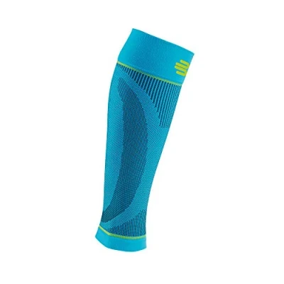 Immagine di Bauerfeind Kompressions, Fasce a compressione per polpacci, Rafforzamento della muscolatura, Unisex, 1 Paio, Blu (Rivera), L Lungo