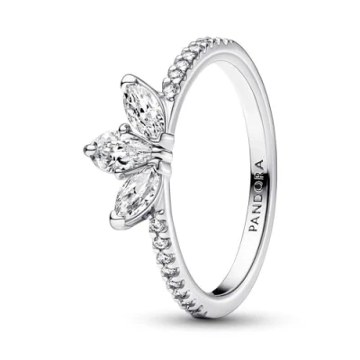 Immagine di PANDORA Timeless Anello Herbarium a grappolo in argento Sterling con zirconia cubica trasparente, 48