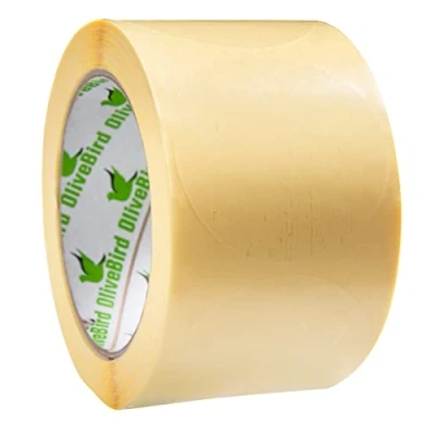 Immagine di OliveBird 500 etichette autoadesive trasparenti/ trasparente rotonda tenuta / Misura 4 cm di diametro 40 millimetri rotolo 500pcs.
