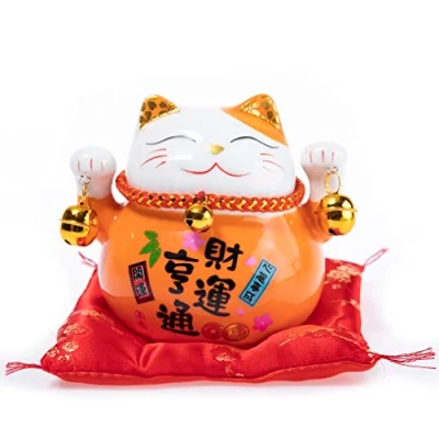 Immagine di Lachineuse Piccolo salvadanaio a forma di gatto giapponese Maneki Neko