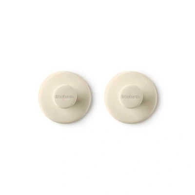 Immagine di Brabantia ReNew Ganci per Asciugamani Ideali Bagno, Toilette o Cucina Reggono Fino a 2 kg Resistenti alla Corrosione Materiale di Fissaggio Inclusi Set Soft Beige
