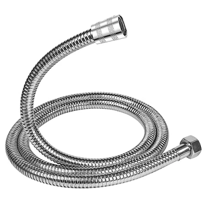 Immagine di JADUFHU Flessibile Doccia,Tubo Doccia in Acciaio Inossidabile (G1/2 pollici,150 CM), Antitorsione, Resistente alle alte Temperature Tubo Doccia, Interfaccia Universale Standard, Argento
