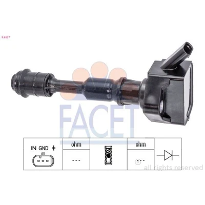 Immagine di FACET 9.6537 Bobina d&#039;accensione VOLVO: S60 II, XC60 I