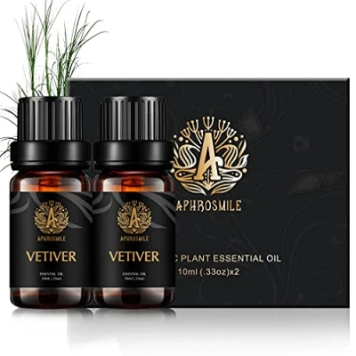 Immagine di Aromaterapia Vetiver oli essenziali Set, 100% Pure Profumo 2*10ml terapeutico Grade Fragrance Set per diffusore,umidificatore, massaggi