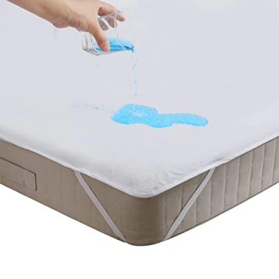 Immagine di Beedsooth Coprimaterasso Matrimoniale 150x200cm Impermeabile, Proteggi Materasso in Cotone Top, Antiacaro e Lavabile Lavatrice, Copri Protettivo con 4 Angoli Elasticizzati
