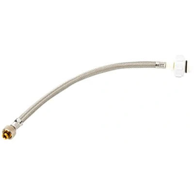 Immagine di Geberit 240.921.00.1 Tubo flessibile di raccordo per sciacquone incassato, Argento, Lunghezza totale 390 mm, 1 pezzo