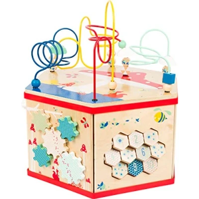 Immagine di Small Foot Dado per la motricità XL Move it, in Legno 100% Certificato FSC, Esperienza di Gioco Varia su Sette superfici. Giocattoli, Multicolore, Small, 11051