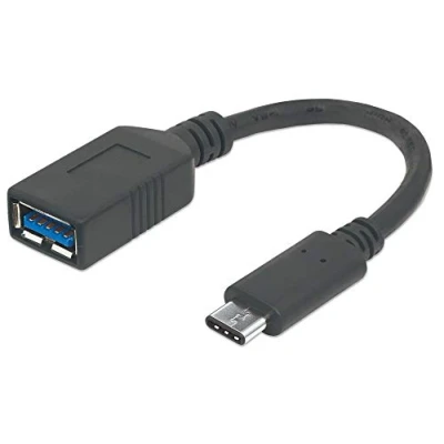 Immagine di Manhattan Cavo USB 3.2 Gen1 (USB 3.0) Spina C®, Presa A 0.15 m Nero connettore applicabile su entrambi i lati 355285