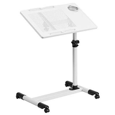 Immagine di Flash Furniture Regolabile in Altezza Acciaio Mobile scrivania per Computer Contemporaneo White