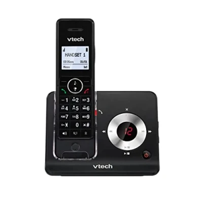 Immagine di VTech MS3050 Telefono fisso DECT wireless con blocco chiamata, segreteria telefonica, ID chiamante/chiamata in attesa, amplificatore di volume, altoparlante vivavoce