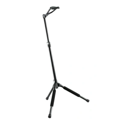 Immagine di K&amp;M 17680 Supporto per chitarra Memphis 10 nero altezza 55 112 cm in acciaio, con chiusura di sicurezza, regolabile