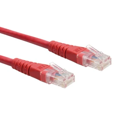 Immagine di Roline 21.15.1561 RJ45 cavo di rete, patch CAT 6 U/UTP 5.00 m Rosso (chiaro) non schermato 1 pz.