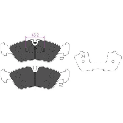 Immagine di KAVO PARTS KBP 1004 Kit pastiglie freno OPEL: Astra F CC, Kadett E Calibra A, DAEWOO: Lanos Hatchback